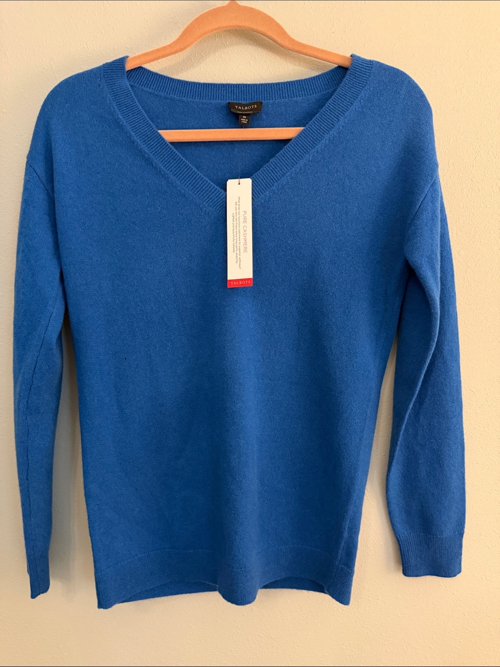 Talbots Casmere V-Neck Sweater in Royal Blue